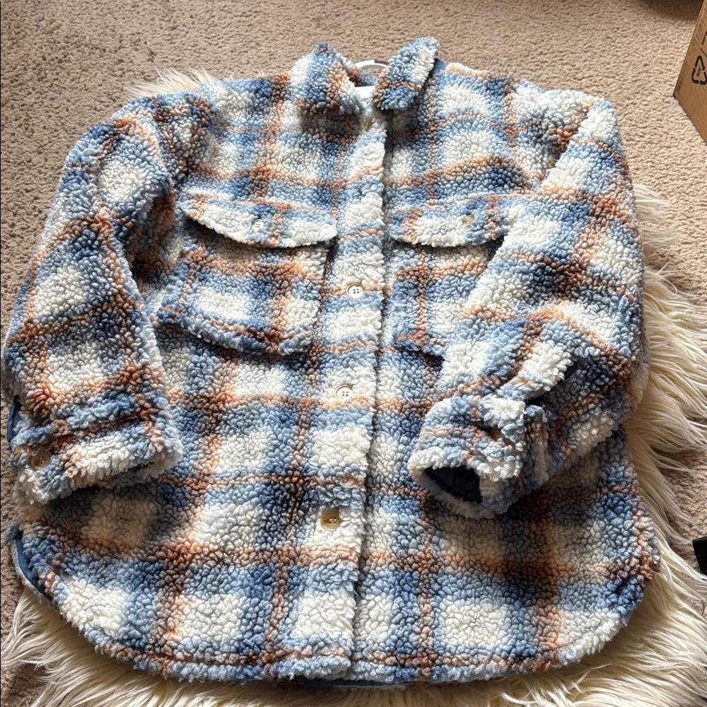 Zara kids girls plaid shacket
